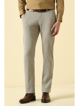 Allen Solly - Men Beige Solid Formal Trouser