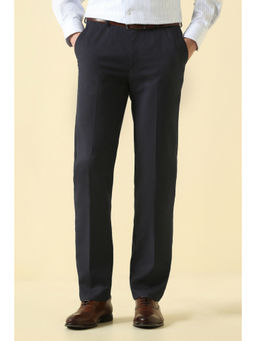 Allen Solly - Men Navy Textured Formal Trouser
