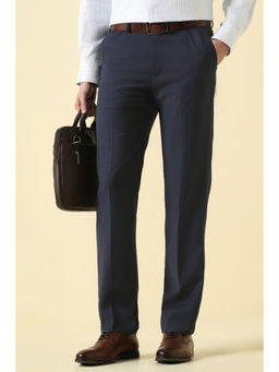 Allen Solly - Men Navy Textured Formal Trouser