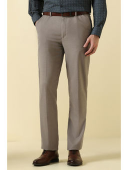 Allen Solly - Men Brown Textured Formal Trouser