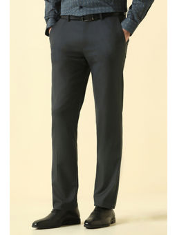 Allen Solly - Men Dark Grey Textured Formal Trouser