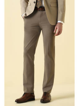 Allen Solly - Men Brown Solid Formal Trouser