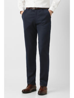 Peter England - Men Navy Solid Trouser