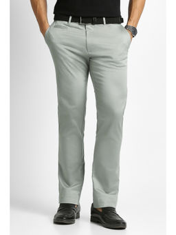 Van Heusen - Men Grey Solid Trouser