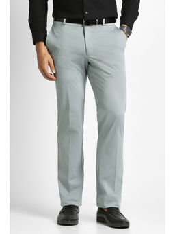Van Heusen - Men Grey Solid Trouser