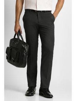 Van Heusen - Men Black Textured Trouser