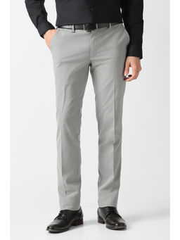 Van Heusen - Men Grey Solid Trouser