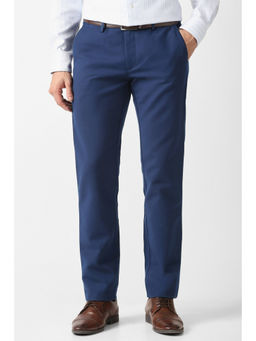 Van Heusen - Men Blue Solid Trouser