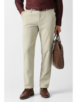 Van Heusen - Men Beige Textured Trouser