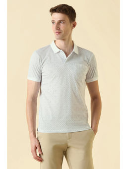 Allen Solly - Men White Printed Polo T-Shirt