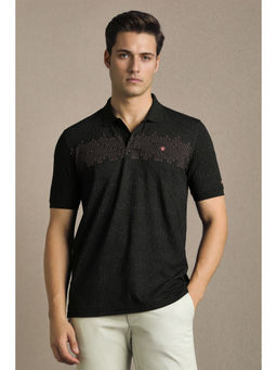 Louis Philippe - Men Black Polo T-Shirt