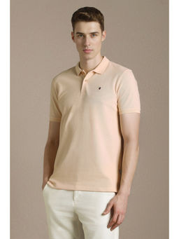 Louis Philippe - Men Peach Polo T-Shirt