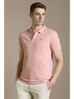 Louis Philippe - Men Pink Polo T-Shirt