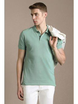 Louis Philippe - Men Green Polo T-Shirt