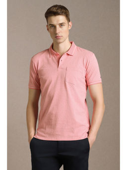 Louis Philippe - Men Pink Polo T-Shirt