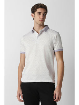 Van Heusen - Men Lavender Polo T-Shirt