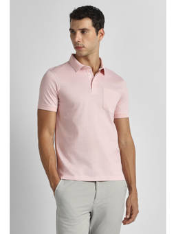 Van Heusen - Men Pink Printed Polo T-Shirt
