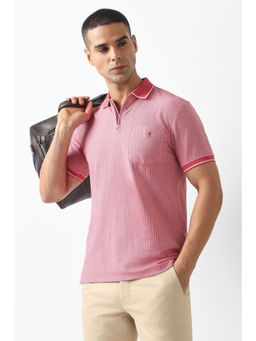 Van Heusen - Men Pink Polo T-Shirt