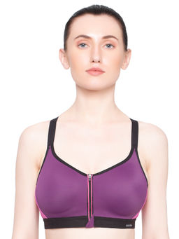 Triumph - Triaction 125 Padded Wireless Front Open Extreme Bounce Control Sports Bra-Multi-Color