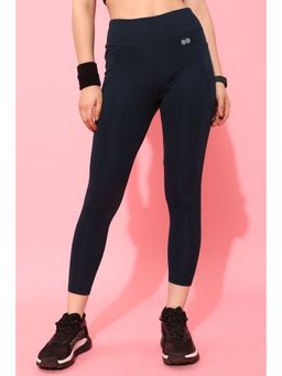 Clovia - High-Rise Snug Fit Active Navy Colour Tights