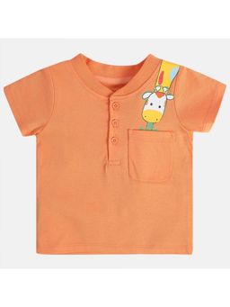 MINI KLUB - Orange Printed T-Shirt
