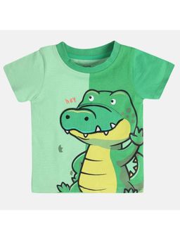 MINI KLUB - Green Printed T-Shirt