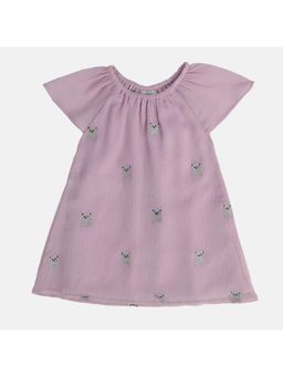 MINI KLUB - Purple Embroidered Dress