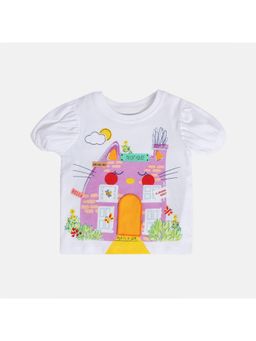 MINI KLUB - White Printed Top