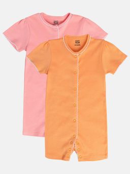 MINI KLUB - Multi-Color Solid Rompers (Pack of 2)