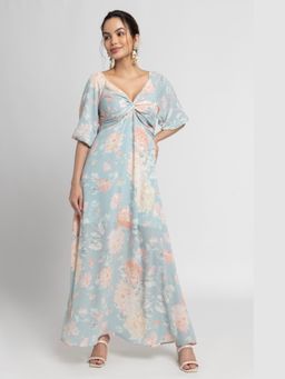 JULO - Frost Blue Yoke Maxi Dress