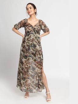 JULO - Enchanted Forest Multicolor Maxi Dress