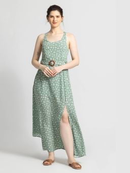 JULO - Tranquil Garden Green Maxi Dress