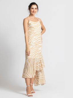 JULO - Whispering Sunshine Beige Maxi Dress
