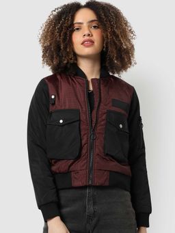 Campus Sutra - Women With Pockets Puffer Bomber Jacket