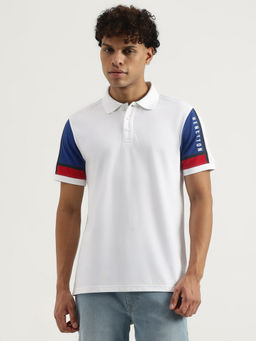 United Colors of Benetton - White Relaxed Solid Polo T-Shirt