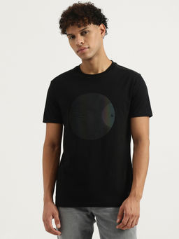 United Colors of Benetton - Black Regular Round Neck Printed T-Shirt