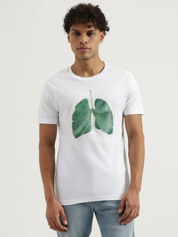 United Colors of Benetton - White Regular Round Neck Graphic Print T-Shirt