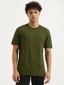 United Colors of Benetton - Green Relaxed Round Neck Solid T-Shirt