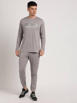 Turtle - Men Knitted Solid Slim Fit Grey Tracksuits (Set of 2) (36)