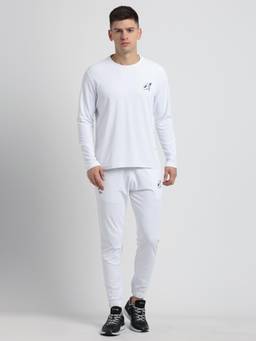 Turtle - Men Knitted Solid Slim Fit White Tracksuits (Set of 2) (36)