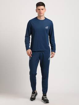 Turtle - Men Knitted Solid Slim Fit Blue Tracksuits (Set of 2) (36)