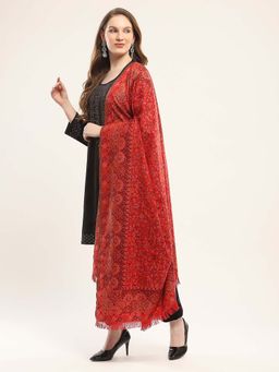 Monte Carlo - Women Floral Red Shawl