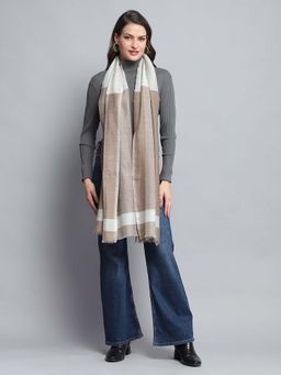Monte Carlo - Women Colorblock Beige Stoles