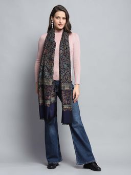 Monte Carlo - Women Floral Navy Blue Stoles