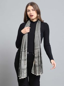 Monte Carlo - Women Checks Grey Stoles