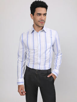 Louis Stitch - Blue Regular Fit Formal Shirt
