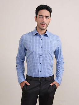 Louis Stitch - Blue Regular Fit Formal Shirt