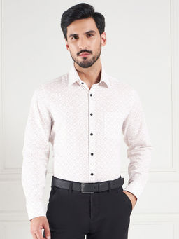 Louis Stitch - Pink Regular Fit Printed Pink Shirt