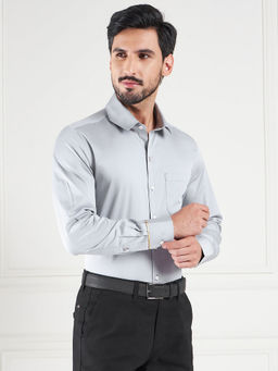 Louis Stitch - Grey Regular Fit Grey Shirt