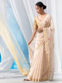 Fabindia - Cotton Silk Embroidered Sari